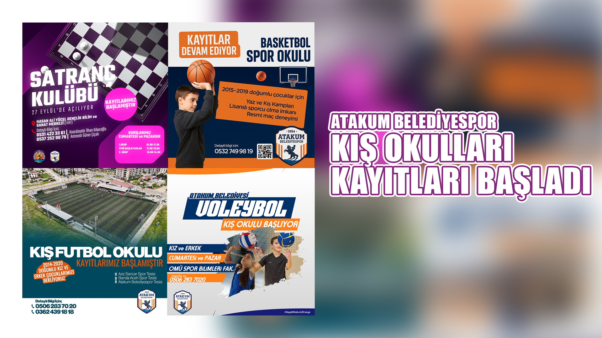 Atakum Belediyesinin Kış Spor Okulları yeni üyelerini bekliyor