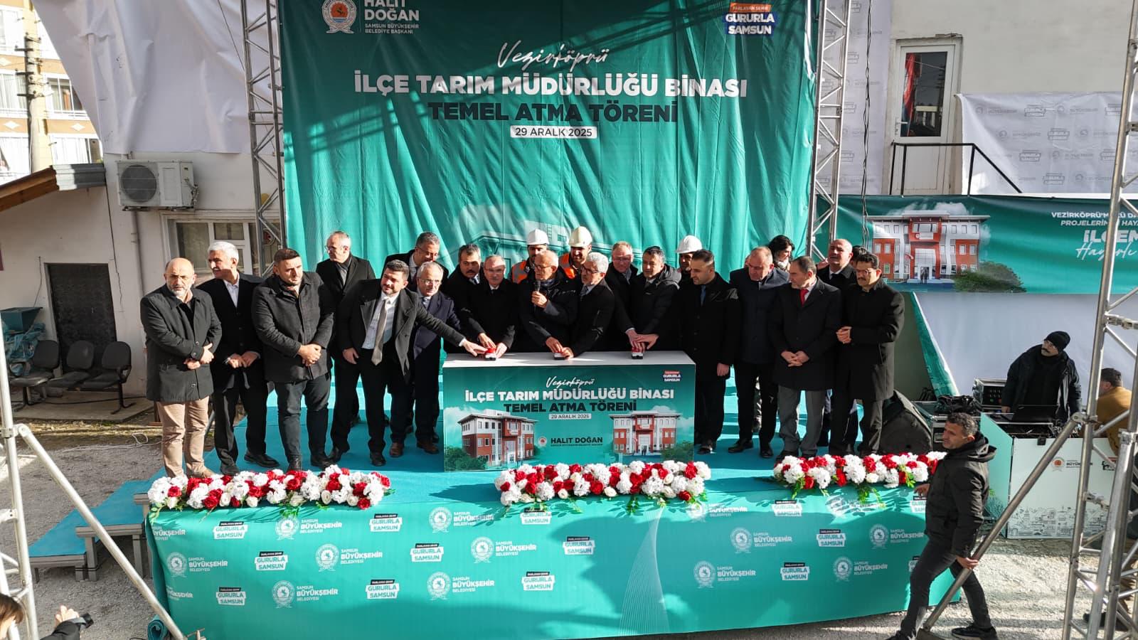 VEZİRKÖPRÜ’DE İLÇE TARIM VE ORMAN MÜDÜRLÜĞÜ HİZMET BİNASININ TEMELİ ATILDI