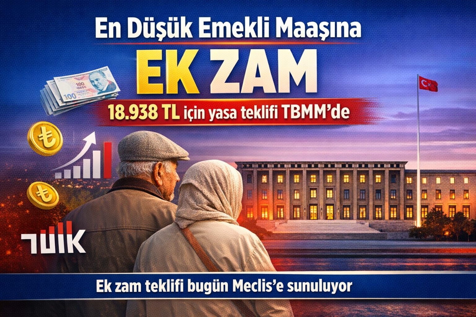En Düşük Emekli Maaşı İçin Ek Zam Teklifi TBMM’de