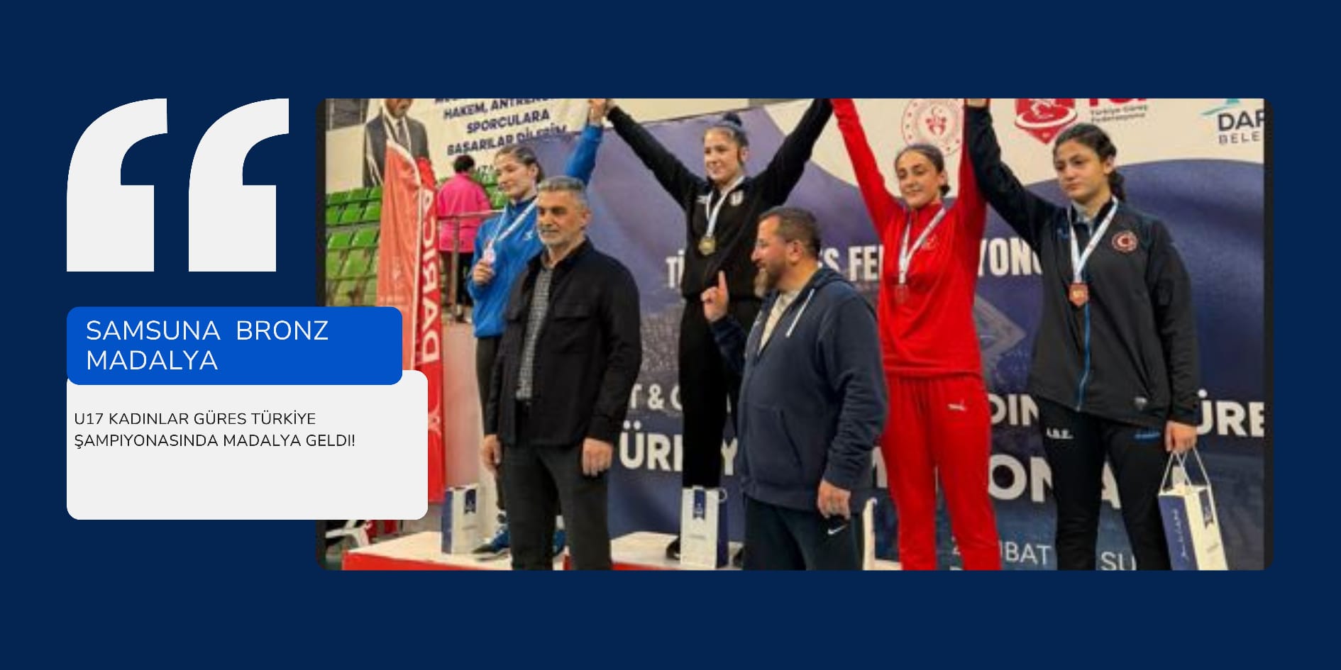 U17 Kadınlar Güreş Türkiye Şampiyonası’nda Samsun’a Bronz Madalya