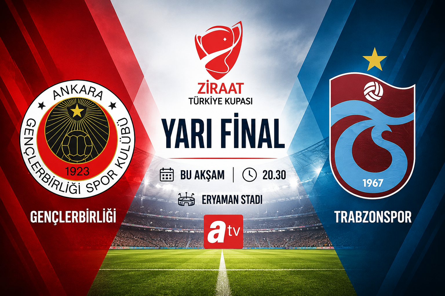Trabzonspor, Türkiye Kupası’nda final için sahada: Rakip Gençlerbirliği