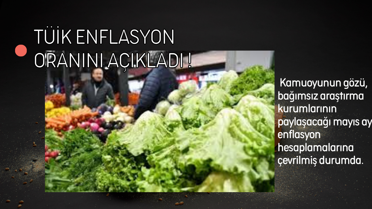 TÜİK MAYIS AYI ENFLASYONUNU AÇIKLADI! GÖZLER ŞİMDİ BAĞIMSIZ ARAŞTIRMA KURUMLARINDA