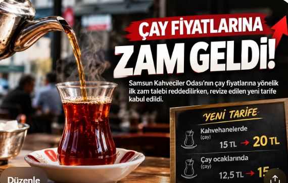 BİR ZAM HABERİ DE ÇAYA 