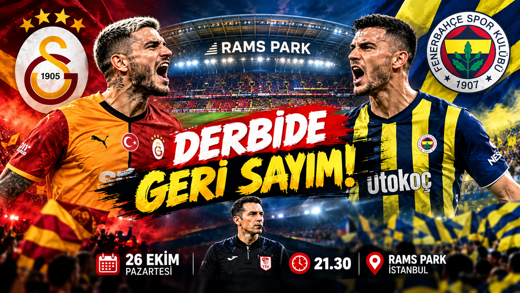 DEV DERBİDE GERİ SAYIM! GALATASARAY, FENERBAHÇE’Yİ AĞIRLIYOR